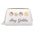 Stay Golden Vegan Leather Makeup Bag