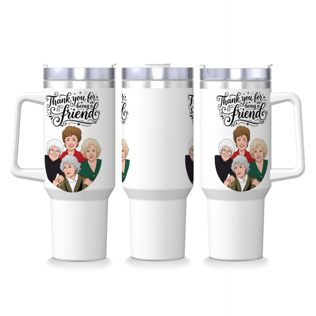 TYFBAF Travel Coffee Mug with Handle and Straw (40oz)