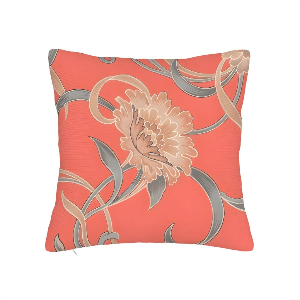 Golden Couch Fabric Plush Throw Pillow Cover (Double-sided Design) (One Cover)