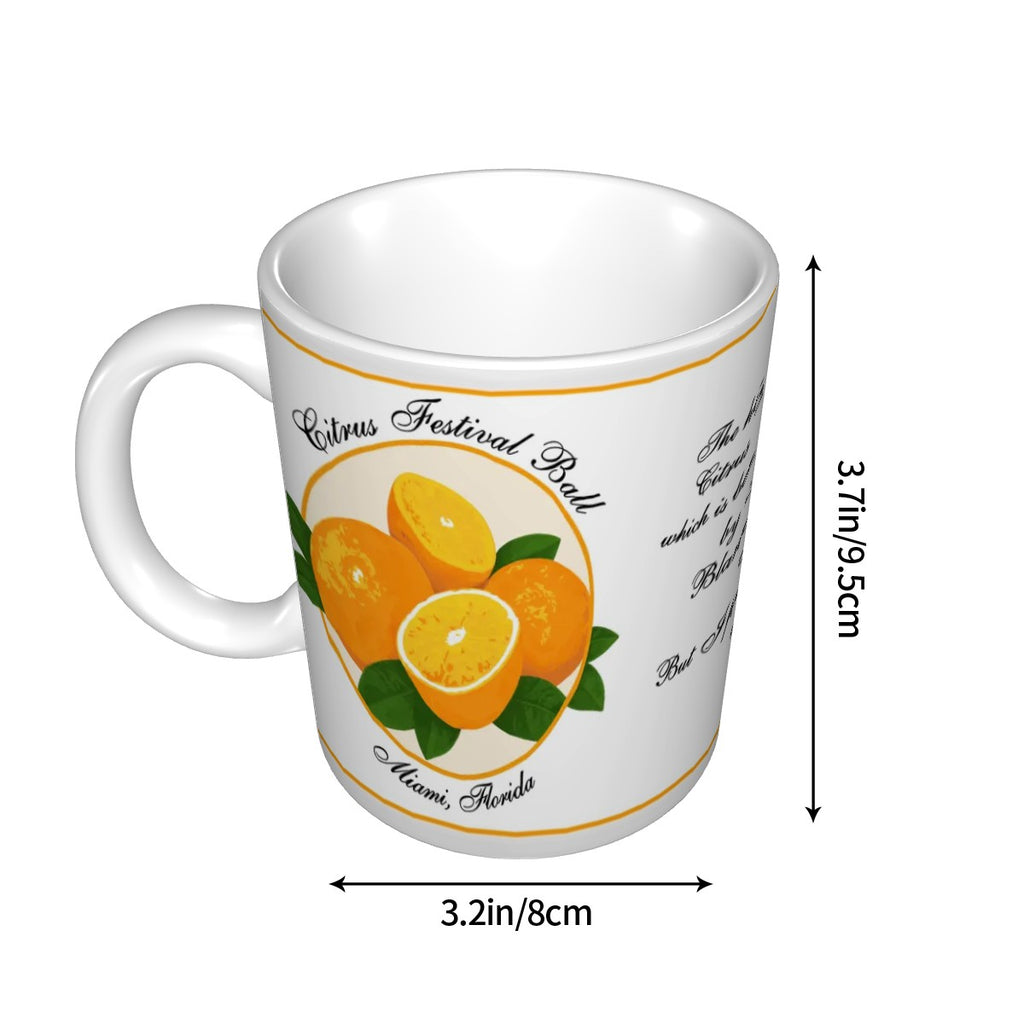 Ceramic Coffee Mug  - Citrus Festival Ball (11oz)