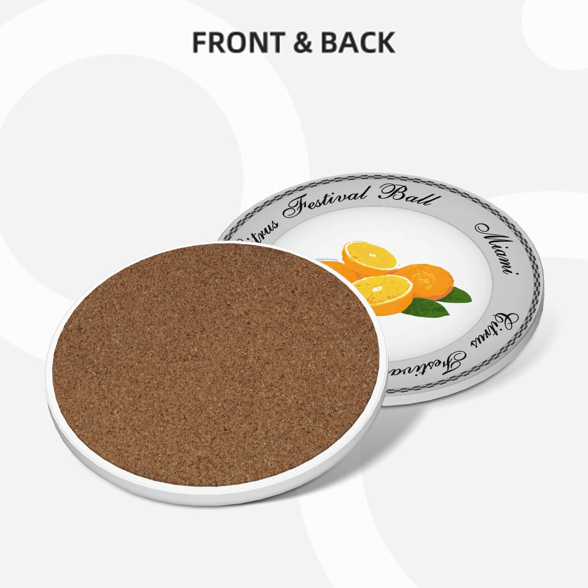 Ceramic Coasters - Golden - Blanche's Citrus Festival (Set of 6)