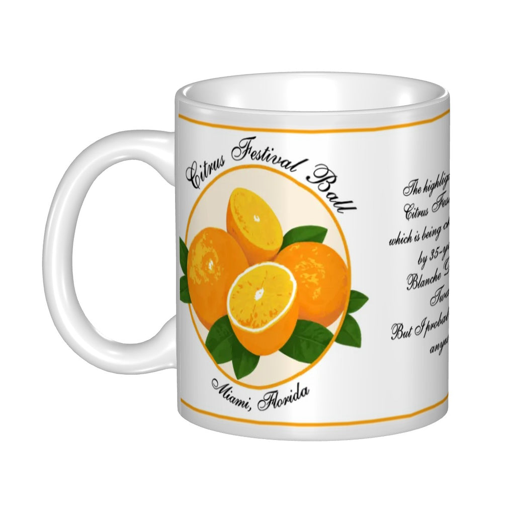 Ceramic Coffee Mug  - Citrus Festival Ball (11oz)