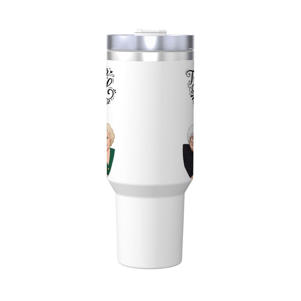 TYFBAF Travel Coffee Mug with Handle and Straw (40oz)