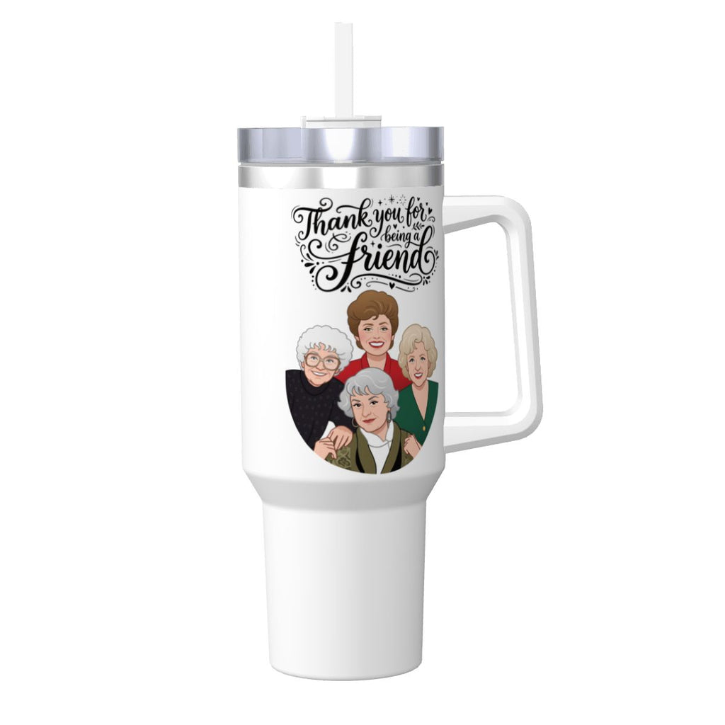 TYFBAF Travel Coffee Mug with Handle and Straw (40oz)